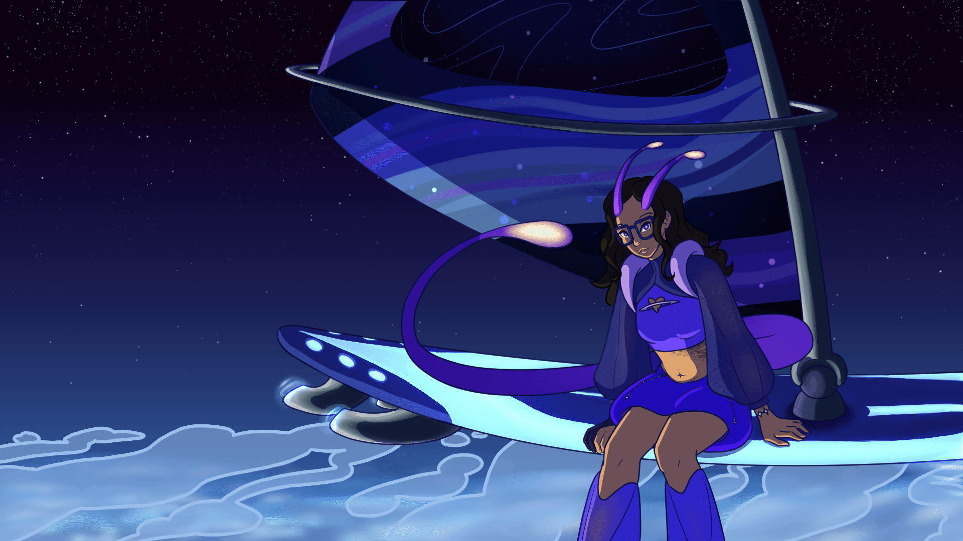 Idle persona animation. Animated in Krita.